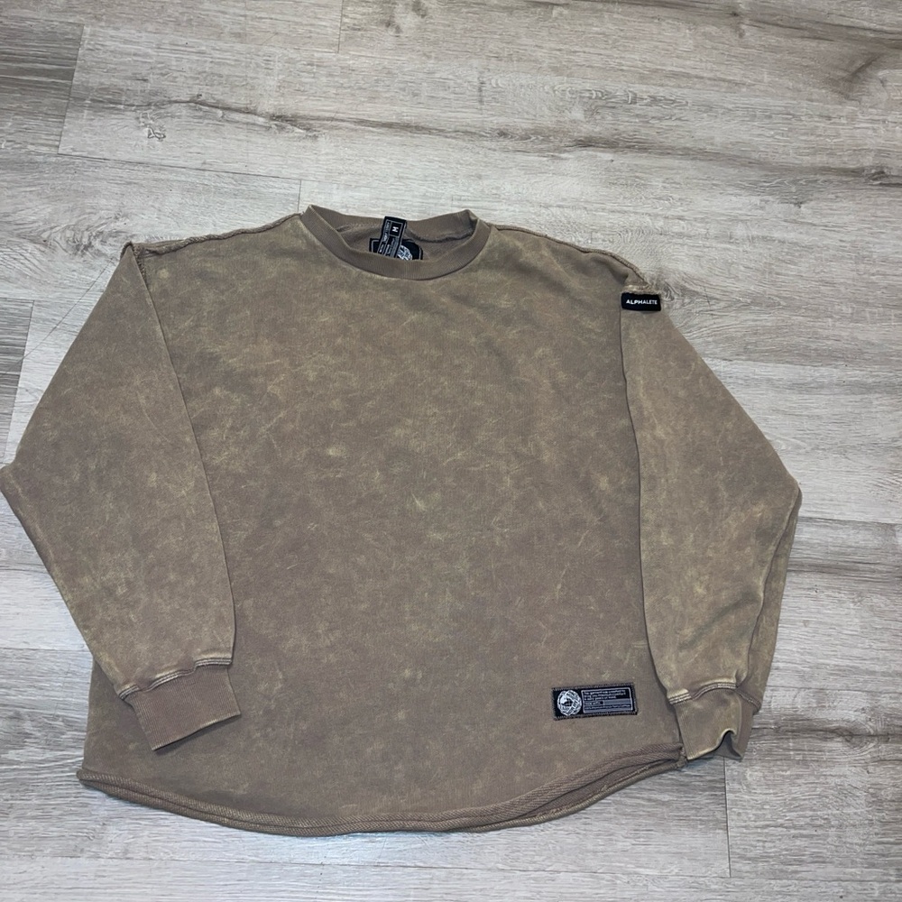 Alphalete Men's Brown Crewneck Sweater